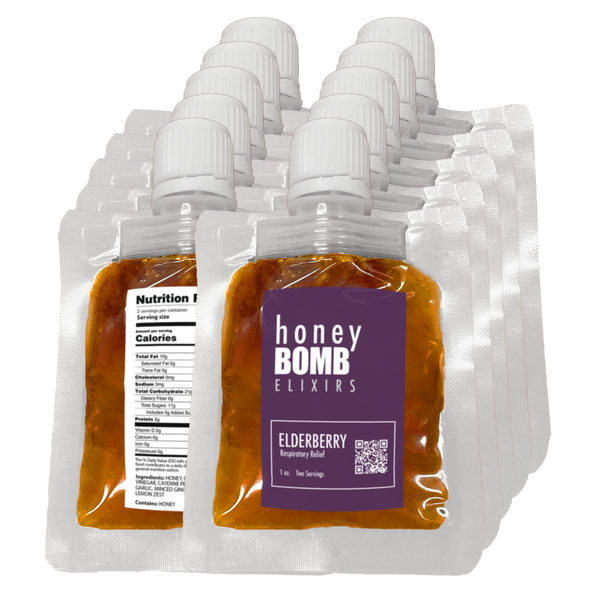 Honey Bomb Elixir (Elderberry) - Respiratory Relief